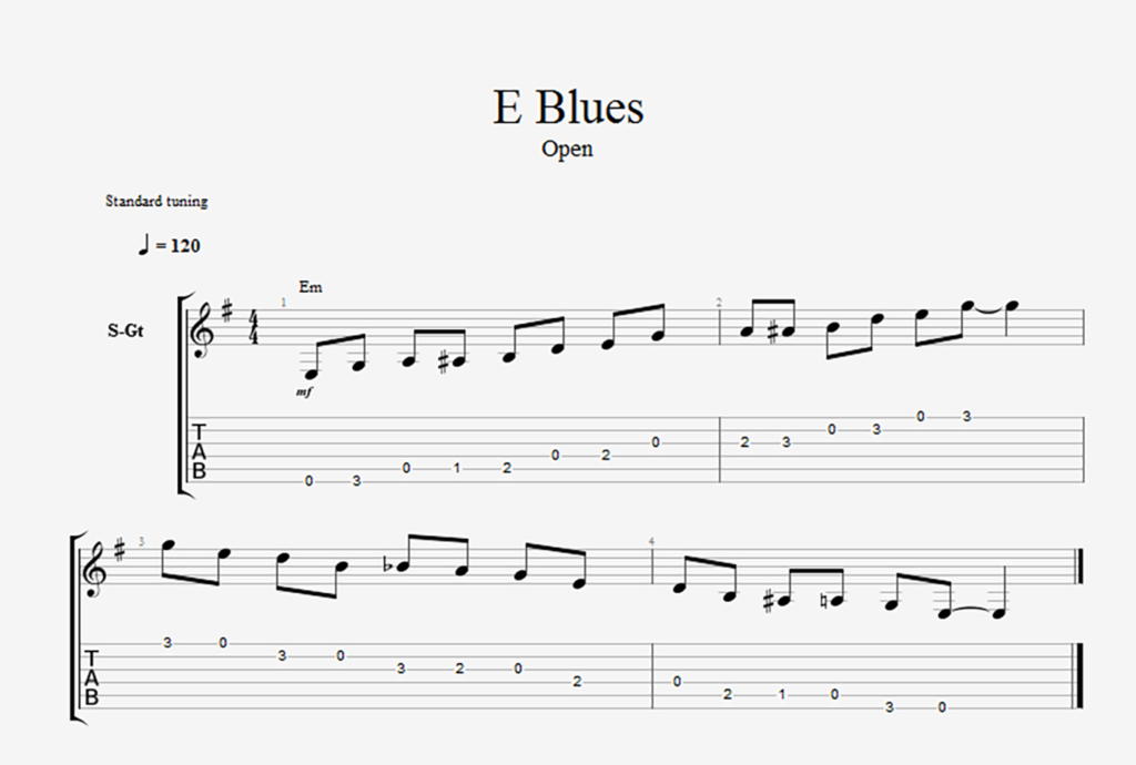 killing the blues open c tablature