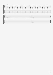 Page 2 of a Tablature for a 12 Bar Blues in a